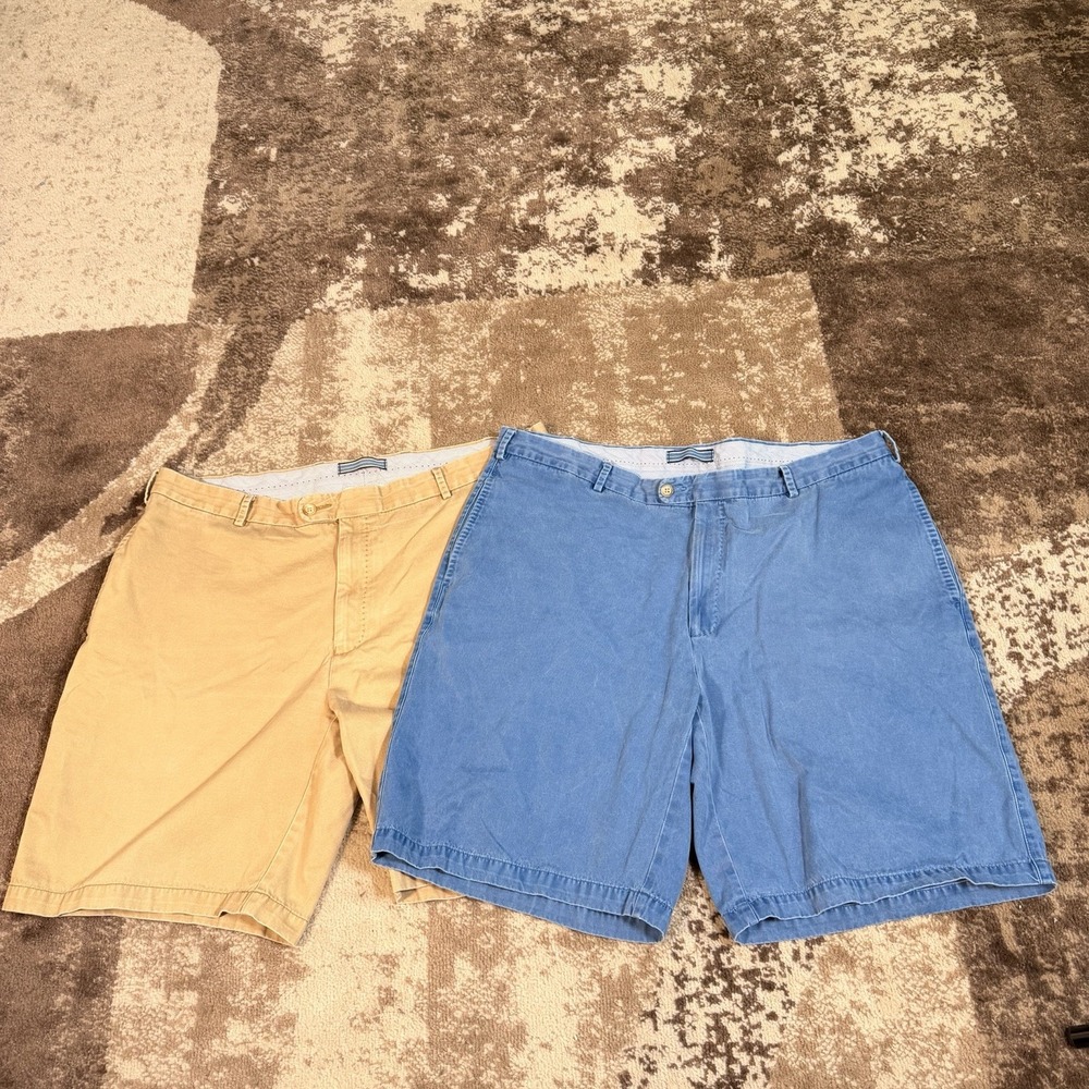 Peter Millar Pima Cotton Shorts‎ Chino Mens 40 Blue/Beige Golf  Set Of 2